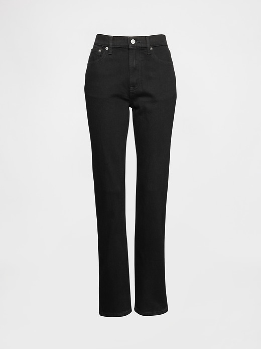 jean slim droit taille haute années 90