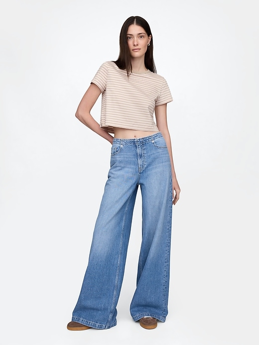 jean baggy ultra-doux taille mi-haute