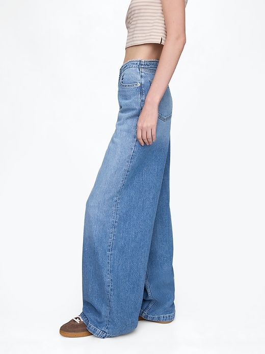jean baggy ultra-doux taille mi-haute