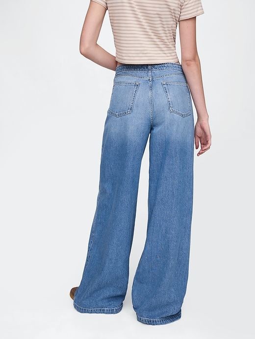 jean baggy ultra-doux taille mi-haute