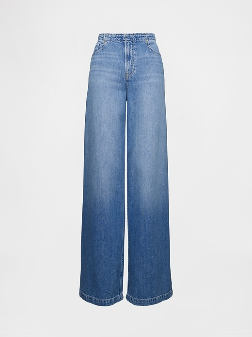 jean baggy ultra-doux taille mi-haute