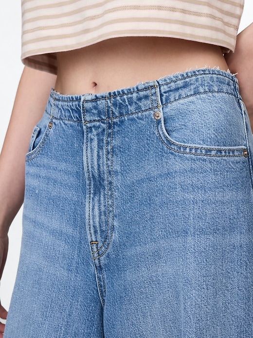jean baggy ultra-doux taille mi-haute