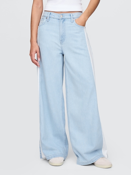 jean baggy ultra-doux taille mi-haute