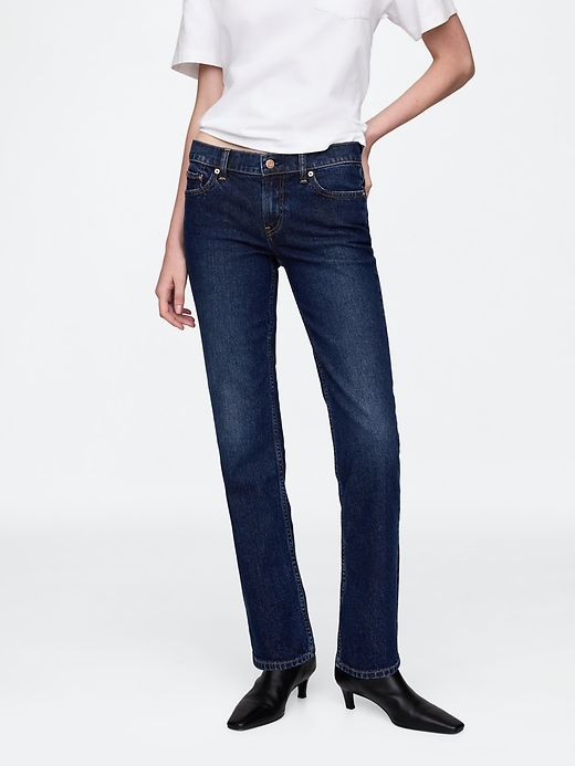 jean slim droit taille basse années 90