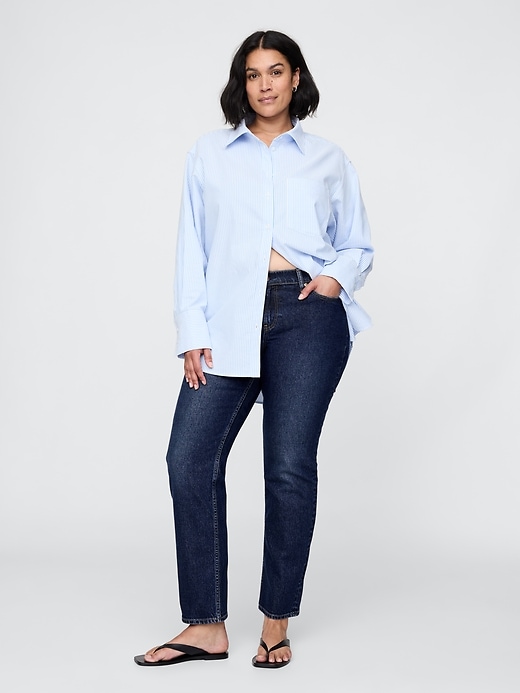 jean slim droit taille basse années 90