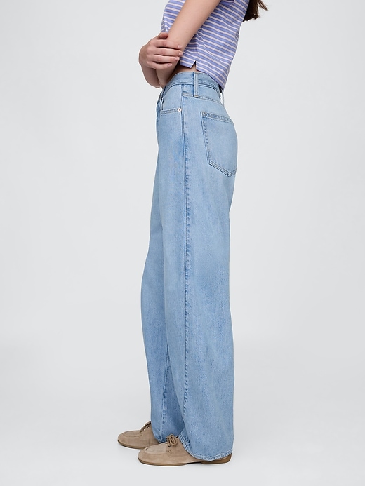 jean taille haute ultra-doux à tonneau