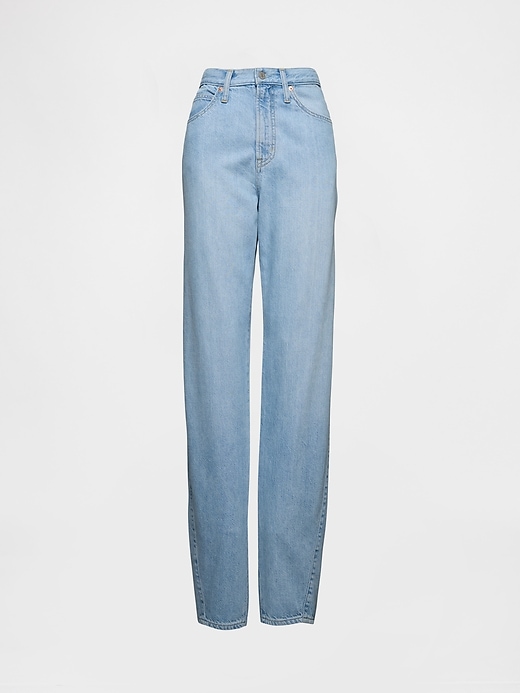 jean taille haute ultra-doux à tonneau