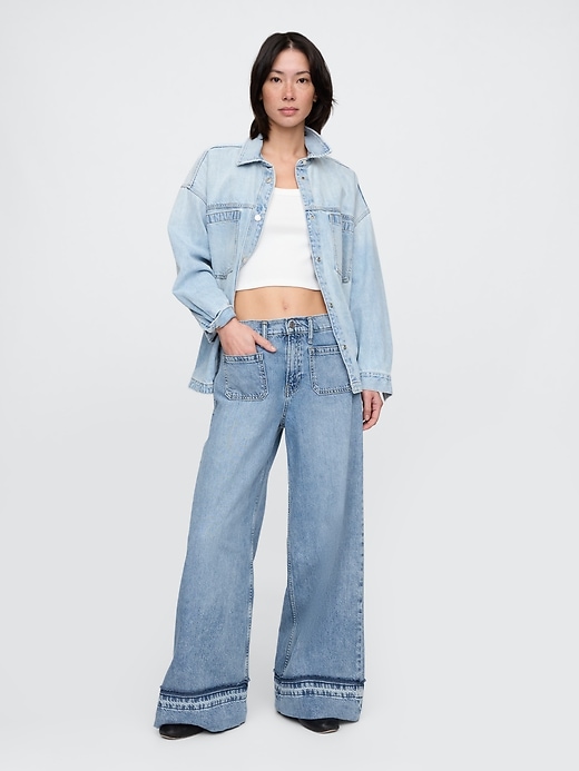 jean baggy ultra-doux taille mi-haute