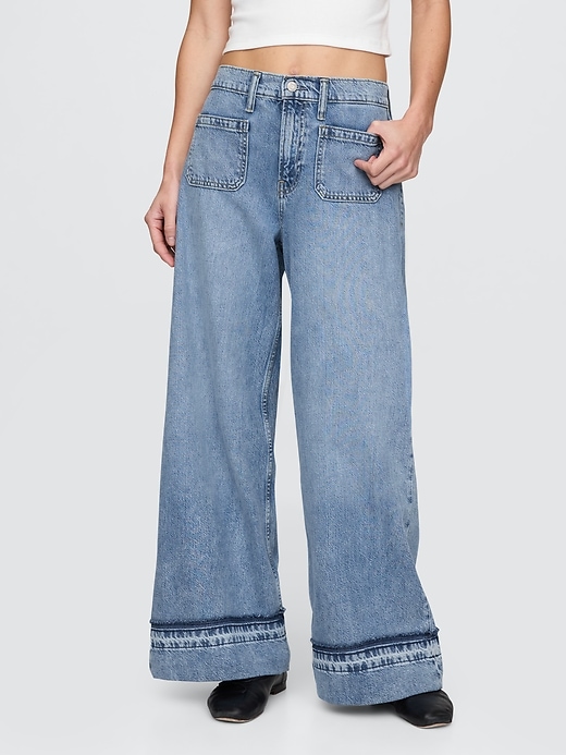 jean baggy ultra-doux taille mi-haute