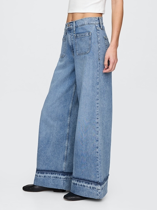 jean baggy ultra-doux taille mi-haute