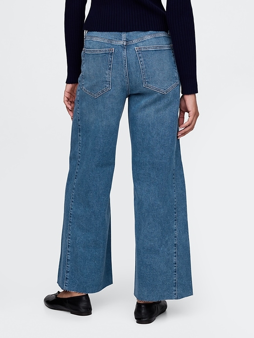 jean taille haute stride à jambes larges et longueur cheville