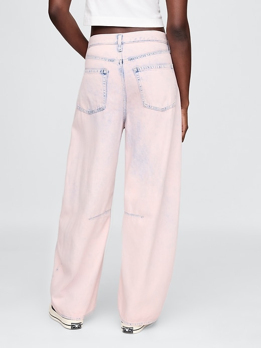 jean taille haute ultra-doux à motif fer à cheval