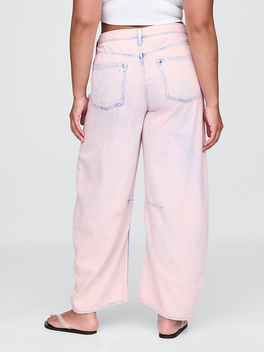 jean taille haute ultra-doux à motif fer à cheval