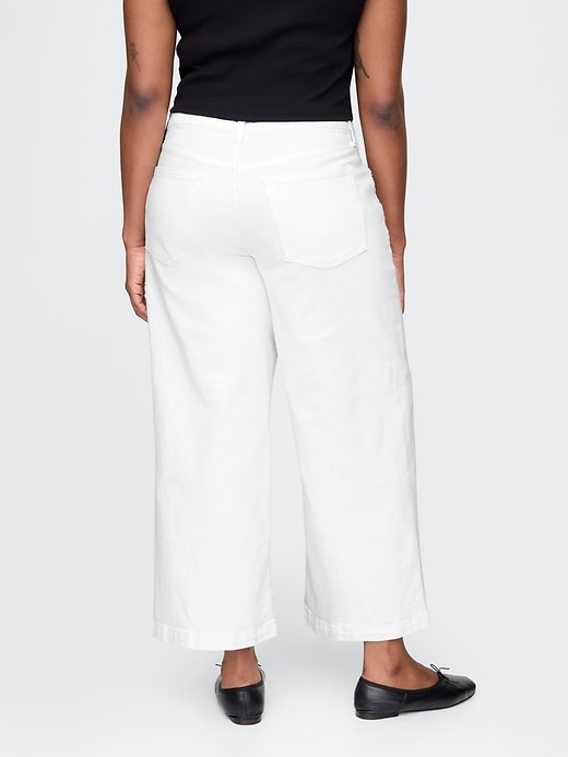jean taille haute stride à jambes larges et longueur cheville