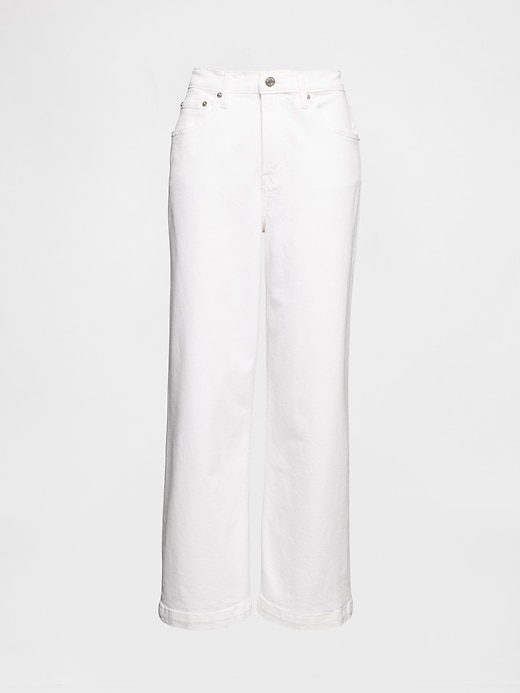jean taille haute stride à jambes larges et longueur cheville