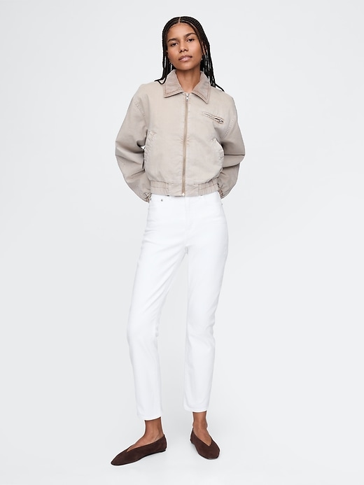 jean slim vintage taille haute