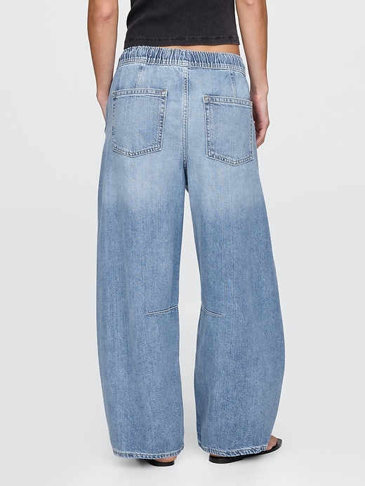 jean taille mi-haute ultra-doux et confortable à motif fer à cheval