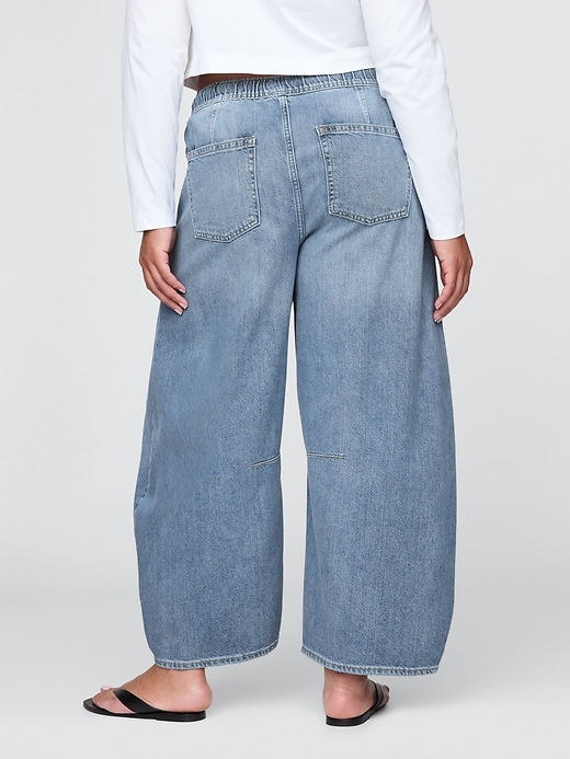 jean taille mi-haute ultra-doux et confortable à motif fer à cheval