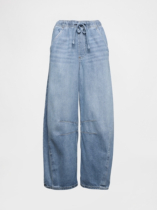 jean taille mi-haute ultra-doux et confortable à motif fer à cheval