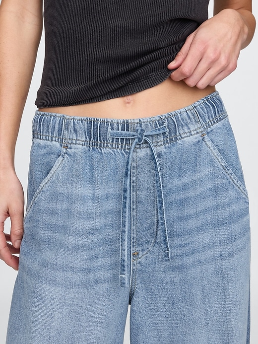 jean taille mi-haute ultra-doux et confortable à motif fer à cheval