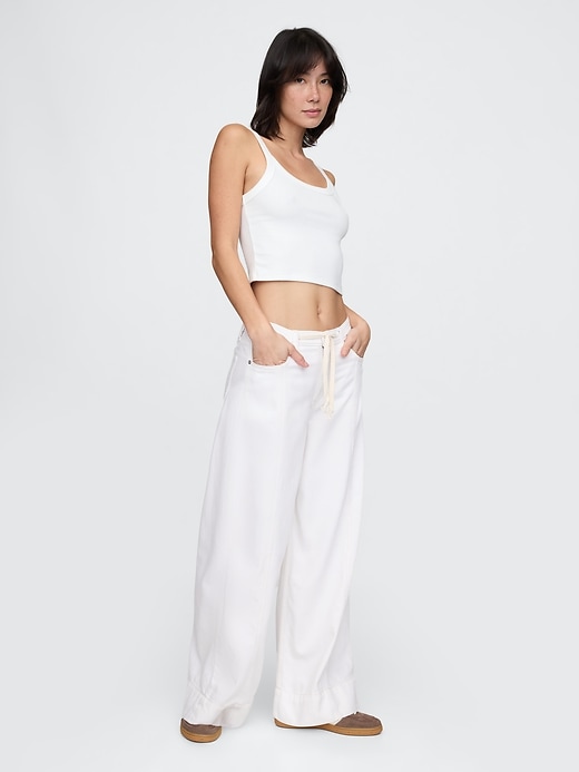 jean baggy ultra-doux taille mi-haute