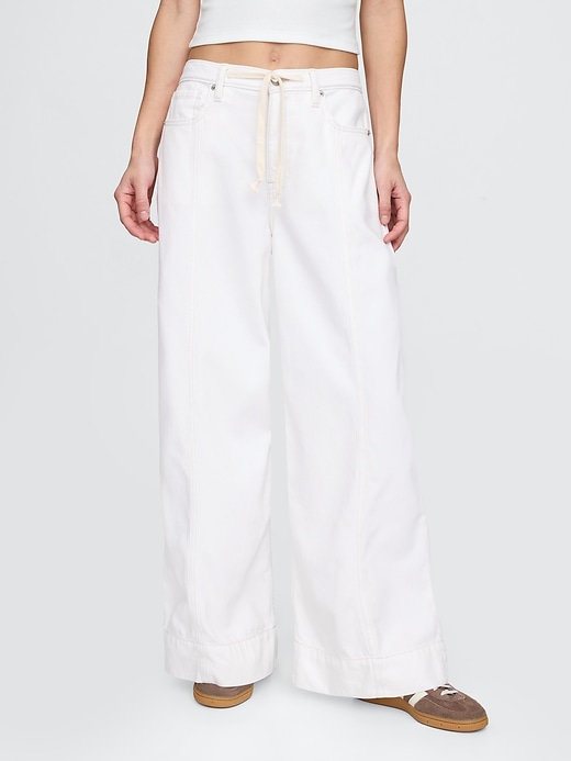 jean baggy ultra-doux taille mi-haute