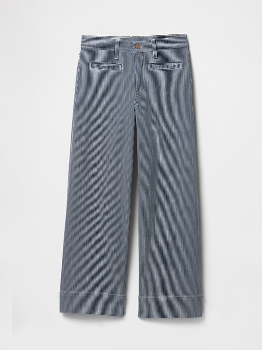 jean taille haute stride à jambes larges et longueur cheville