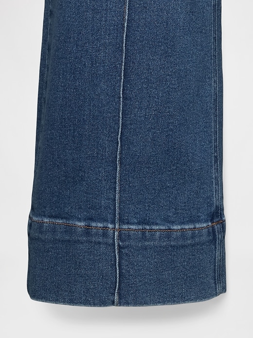 jean taille haute stride à jambes larges et longueur cheville
