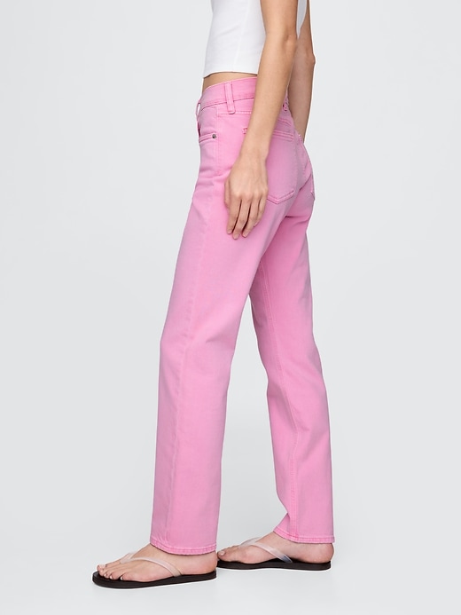 jean slim droit taille haute années 90