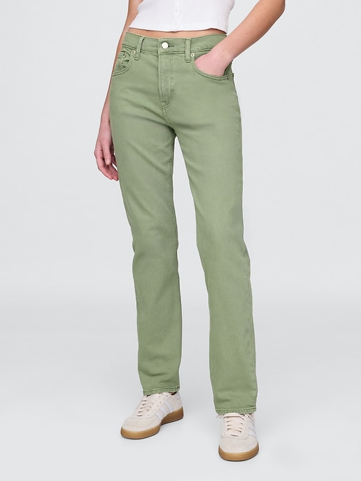 jean slim droit taille haute années 90