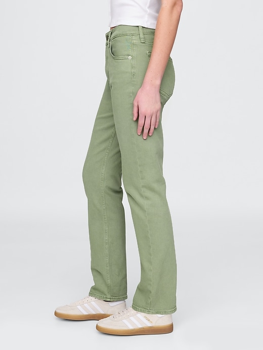 jean slim droit taille haute années 90