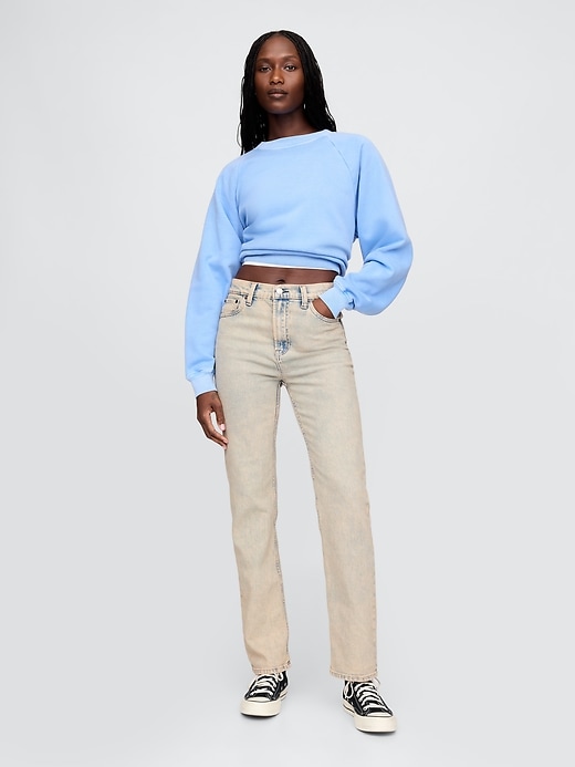 jean slim droit taille haute années 90