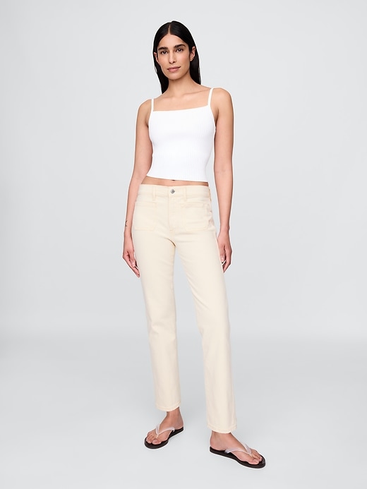 jean slim droit taille haute années 90