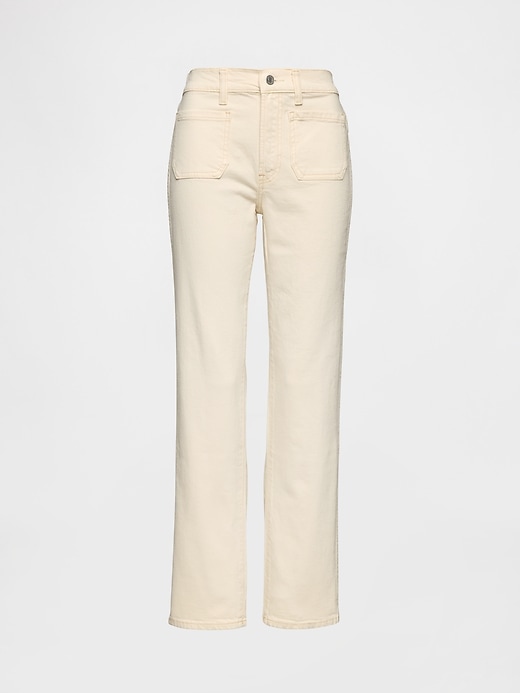 jean slim droit taille haute années 90