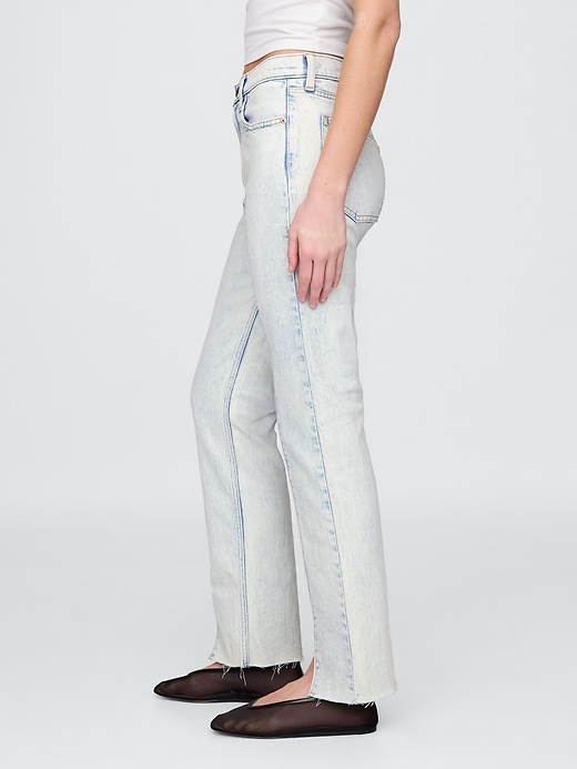 jean slim droit taille haute années 90