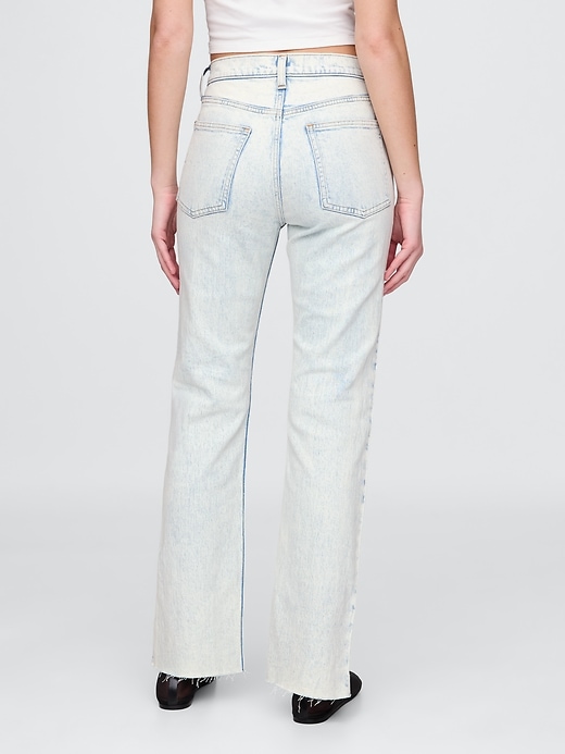 jean slim droit taille haute années 90