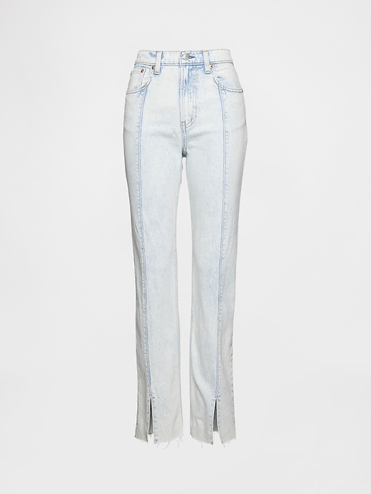 jean slim droit taille haute années 90