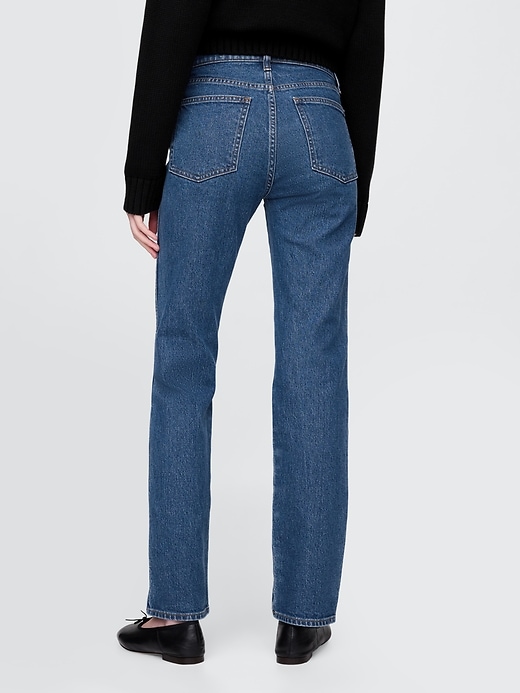 jean slim droit taille haute années 90