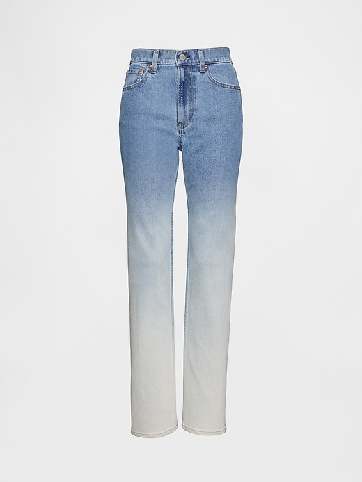 jean slim droit taille haute ombré années 90