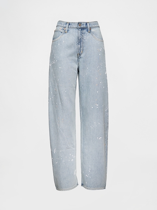 jean taille haute ultra-doux à tonneau
