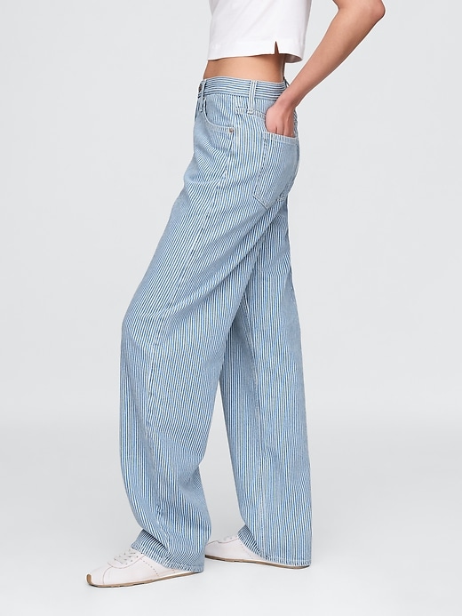 jean rayé ultra-doux taille haute