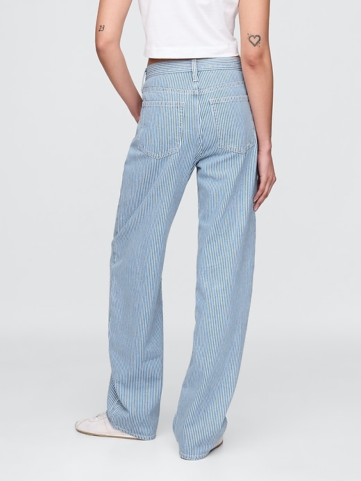 jean rayé ultra-doux taille haute