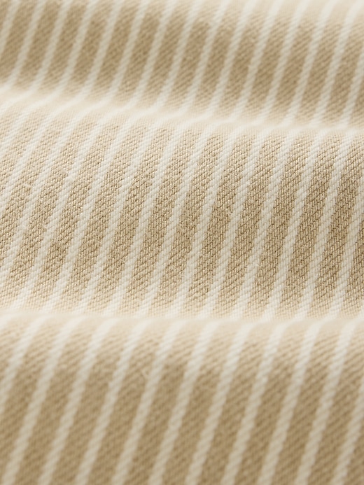 jean à rayures kaki taille haute