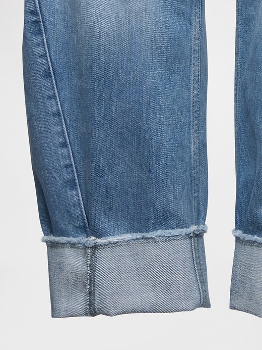 jean taille haute à revers