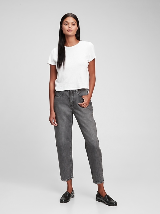 jean taille haute barrel avec washwell