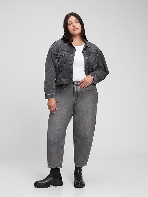 jean taille haute barrel avec washwell
