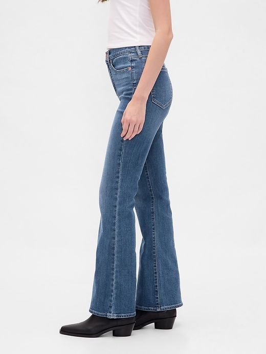 jean évasé taille haute années 70