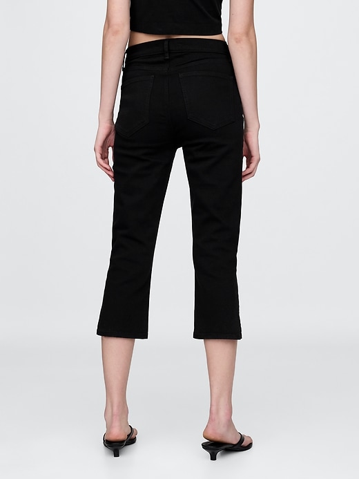 jean capri taille haute et court