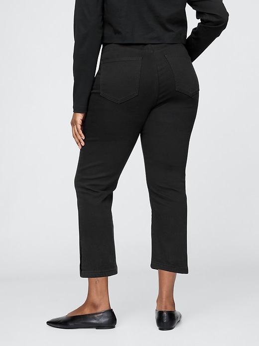 jean capri taille haute et court