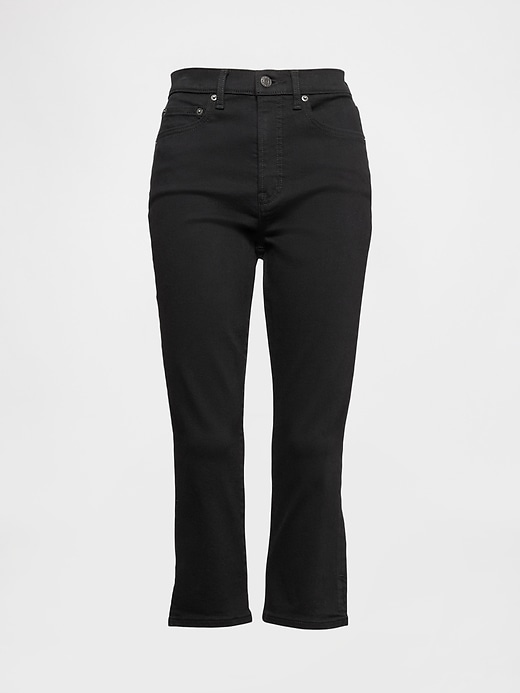 jean capri taille haute et court